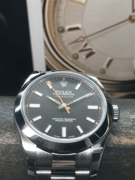 rolex milgauss black series 116400|rolex milgauss oyster perpetual price.